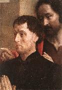 GOES, Hugo van der Portrait of a Donor with St John the Baptist dg oil painting